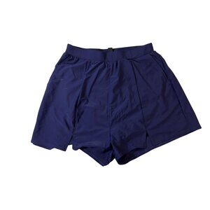 NWT Bloomchic Womens Plus Size 14-16 Navy Blue High-Waisted Stretchy Shorts With